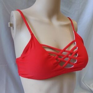 ❤️🔥Red Criss Cross Bikini Top